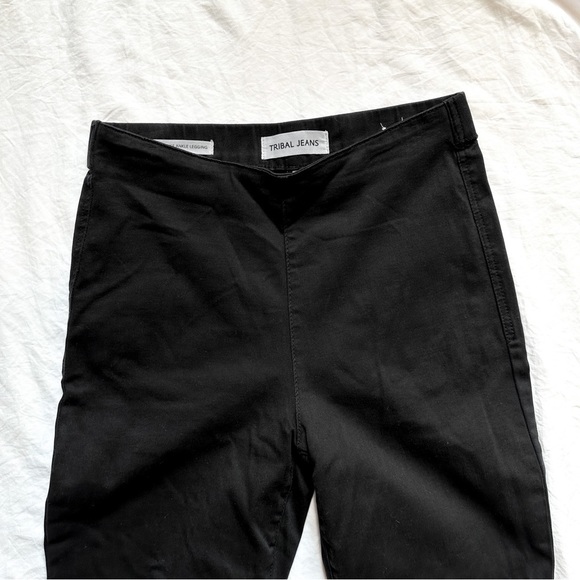 Tribal Jeans Pull On Skinny Jegging Audrey Mid Rise Ankle Legging Frayed Hem M - Picture 2 of 6